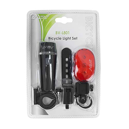 BV Bike Lights, Super Bright with 5 LED Bike Headlight & 3 LED Rear, Bike Lights for Night Riding with Quick-Release, Waterproof Bicycle Light Set, Bike Accessories, Bicycle Accessories, Flashlight