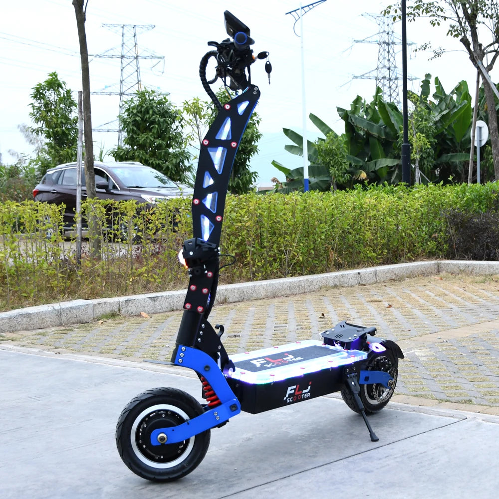 FLJ SK3 pro 72V 7000W E Scooter and 60v/6000wv Strong power 11inch Dual engines E Bike foldable top design Electric Scooter