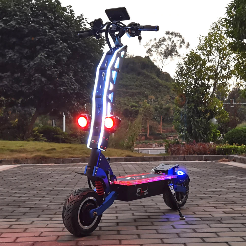 FLJ SK3 pro 72V 7000W E Scooter and 60v/6000wv Strong power 11inch Dual engines E Bike foldable top design Electric Scooter