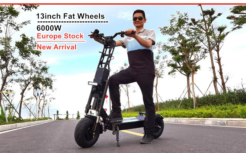 FLJ SK3 pro 72V 7000W E Scooter and 60v/6000wv Strong power 11inch Dual engines E Bike foldable top design Electric Scooter