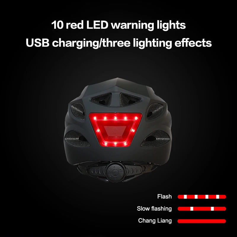 LED Lamp Cycling Bicycle Helmet With LED Tail Light Intergrally-molded Outdoor Sport Riding Cycling Motorcycle Bike Equipment