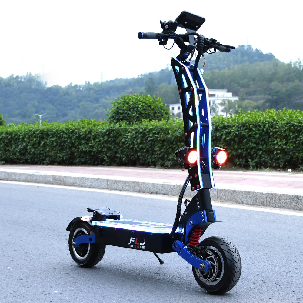 FLJ SK3 pro 72V 7000W E Scooter and 60v/6000wv Strong power 11inch Dual engines E Bike foldable top design Electric Scooter