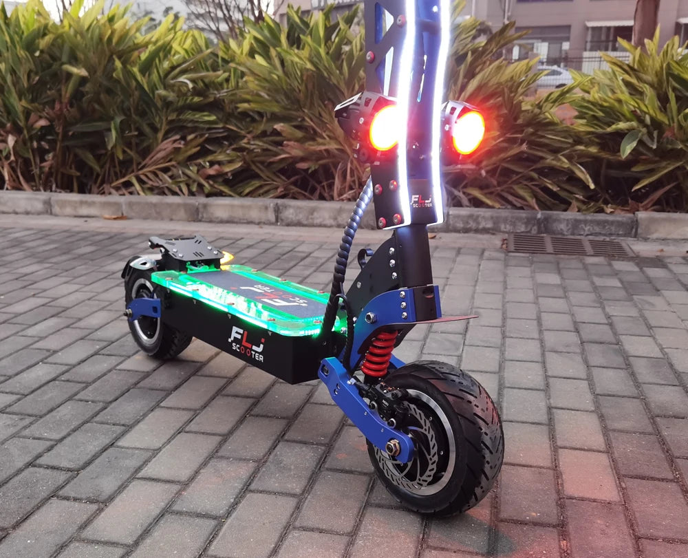 FLJ SK3 pro 72V 7000W E Scooter and 60v/6000wv Strong power 11inch Dual engines E Bike foldable top design Electric Scooter