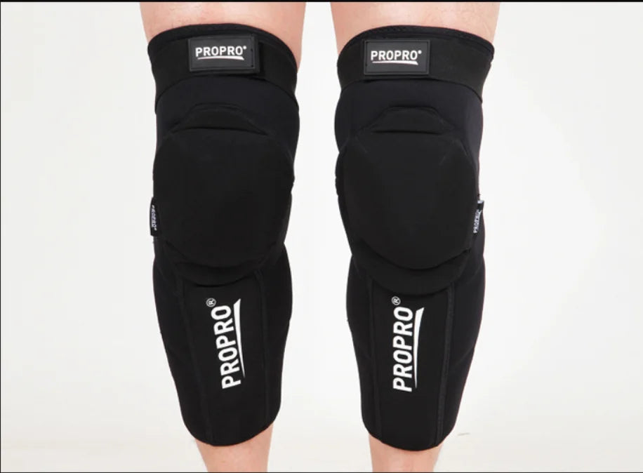 Bike Extended Knee Guards Neoprene/Kevlar Fabric/PE Shell Riding/Skiing/Mountain Calf Protection Knee Safety Pads