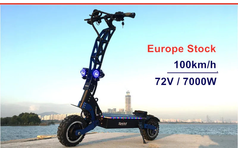 FLJ SK3 pro 72V 7000W E Scooter and 60v/6000wv Strong power 11inch Dual engines E Bike foldable top design Electric Scooter