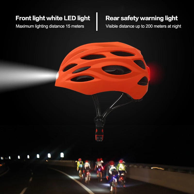 LED Lamp Cycling Bicycle Helmet With LED Tail Light Intergrally-molded Outdoor Sport Riding Cycling Motorcycle Bike Equipment