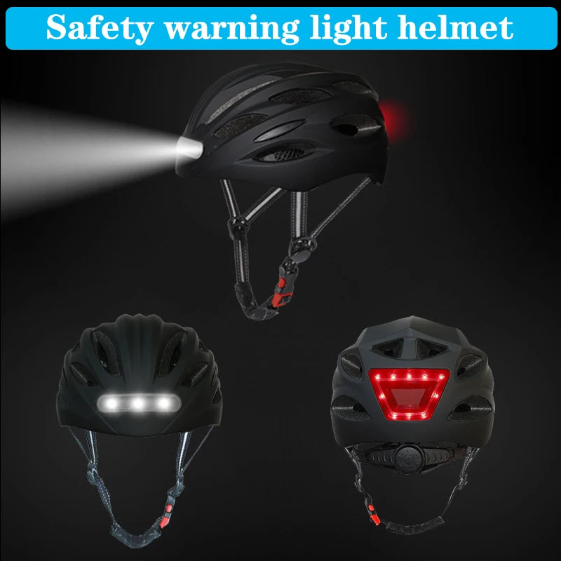 LED Lamp Cycling Bicycle Helmet With LED Tail Light Intergrally-molded Outdoor Sport Riding Cycling Motorcycle Bike Equipment