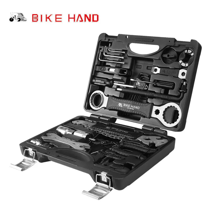 Bike Hand 18 in1 Bicycle Multifunction Repair Tool Kit Crank Bottom Bracket Chain Remove Installation Tool Set Family Toolbox