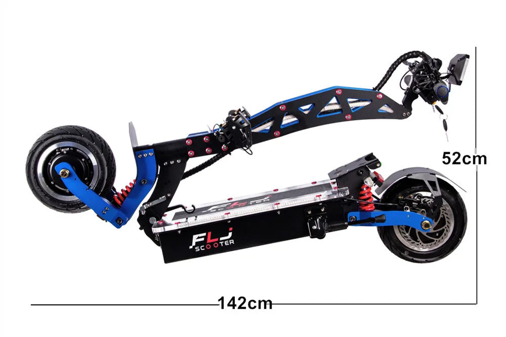 FLJ SK3 pro 72V 7000W E Scooter and 60v/6000wv Strong power 11inch Dual engines E Bike foldable top design Electric Scooter