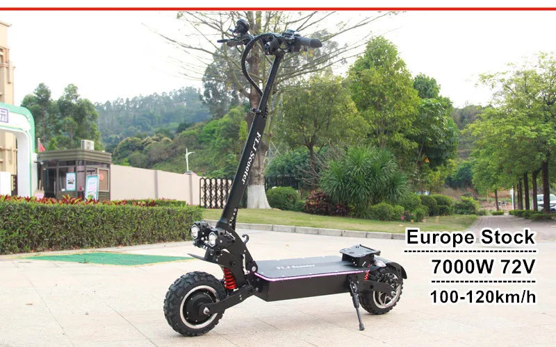 FLJ SK3 pro 72V 7000W E Scooter and 60v/6000wv Strong power 11inch Dual engines E Bike foldable top design Electric Scooter