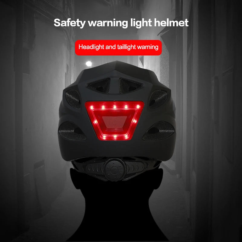 LED Lamp Cycling Bicycle Helmet With LED Tail Light Intergrally-molded Outdoor Sport Riding Cycling Motorcycle Bike Equipment