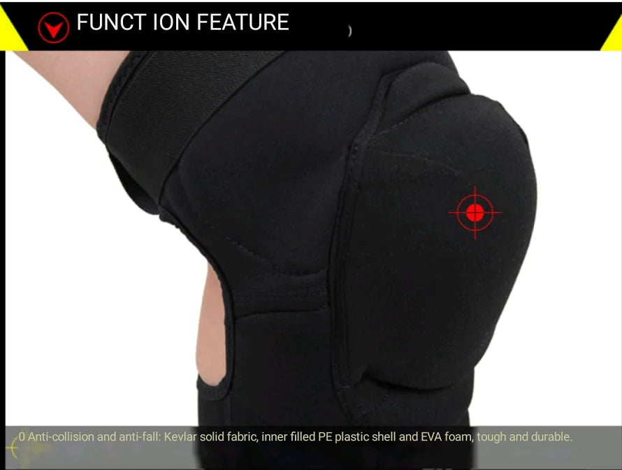 Bike Extended Knee Guards Neoprene/Kevlar Fabric/PE Shell Riding/Skiing/Mountain Calf Protection Knee Safety Pads