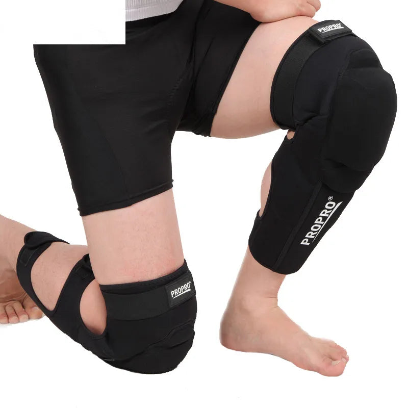 Bike Extended Knee Guards Neoprene/Kevlar Fabric/PE Shell Riding/Skiing/Mountain Calf Protection Knee Safety Pads