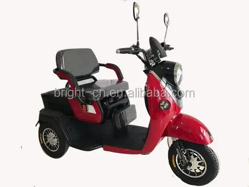 China Family Electro Motorcycle Scooter 3 Wheels Mobility Electric Tricycle Passenger Scooter with seat for adult