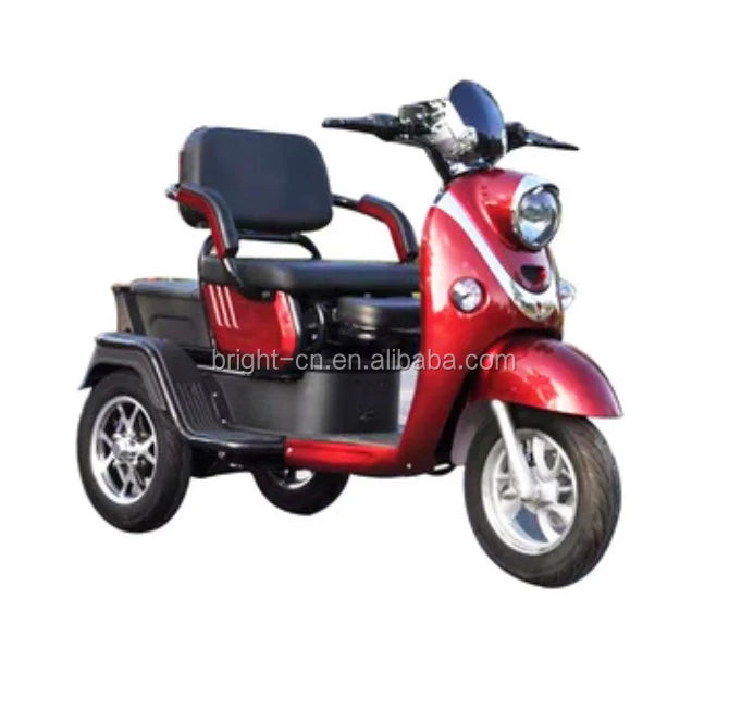 China Family Electro Motorcycle Scooter 3 Wheels Mobility Electric Tricycle Passenger Scooter with seat for adult