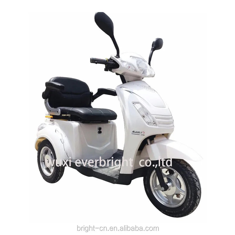 China Family Electro Motorcycle Scooter 3 Wheels Mobility Electric Tricycle Passenger Scooter with seat for adult