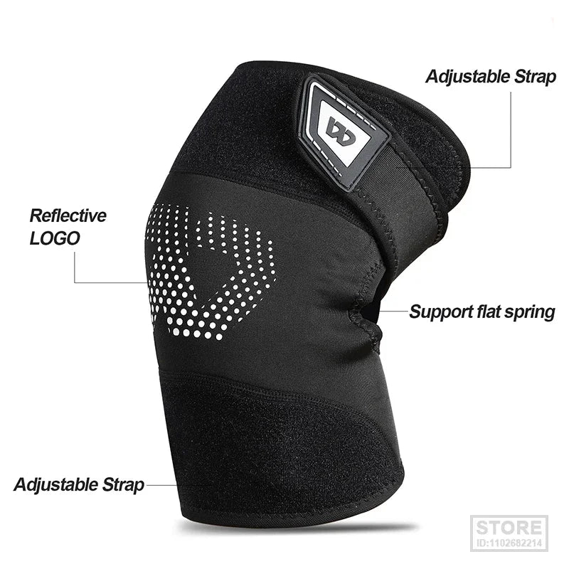 WEST BIKING Knee Pads Cycling Protector With PU Rubber Pad Physical Filling Running Basketball Sports Safety  Tendon Support