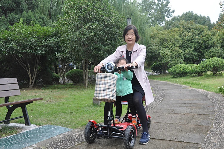 Folding mobility 4 wheel elderly electric wheelchair scooter