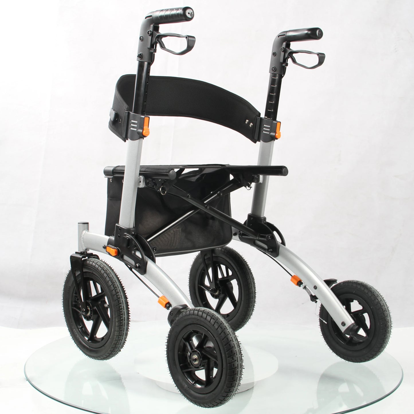 Electronic wheelchair lightweight aluminum walking 2 in 1 rollator electric walker rollator for elderly outdoor rollato