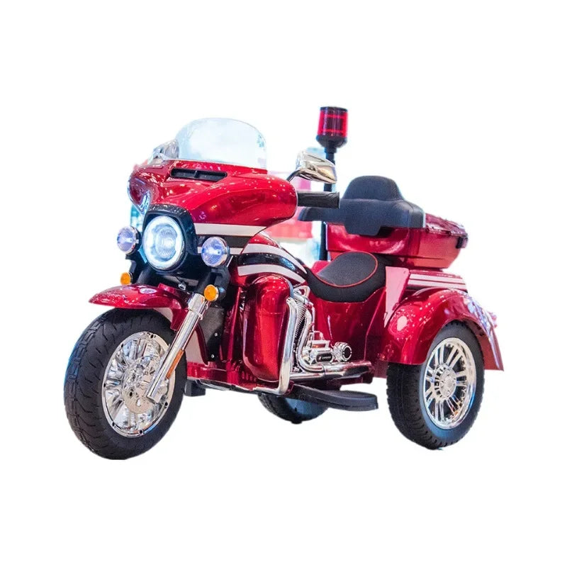 Children's Motorcycle Samat Harley Electric Bike Police Car Male And Female Baby Can Sit In A Rechargeable Toy Car