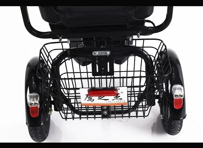 Electric Tricycle With Armrest Mobility Scooter Handicapped With Basket Elderly Mini Small Adult 3Wheel Leisure Electric Scooter