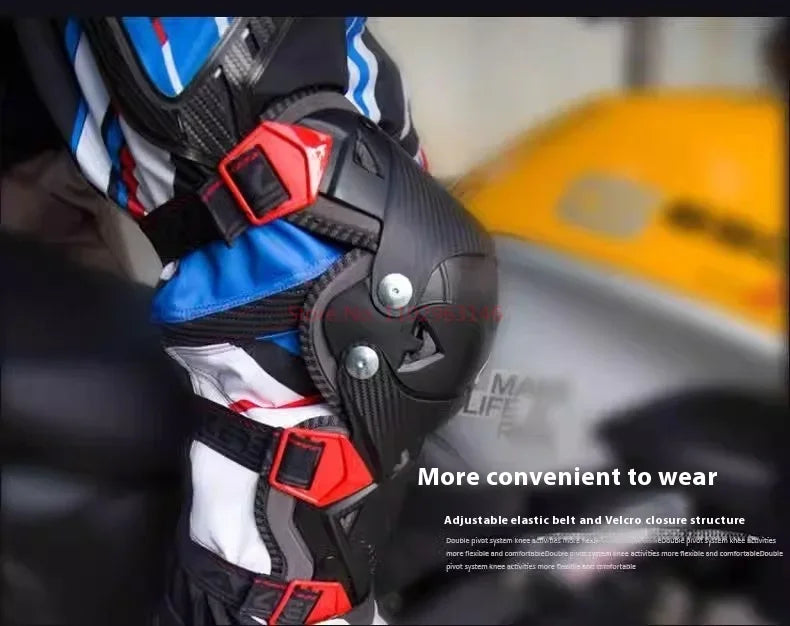 Motorcycle Knee Pads  Riding Motocross Bike Carbon Fiber Slider Protector Safety Kneecap Outdoor Sports Off-Road Motorcycle