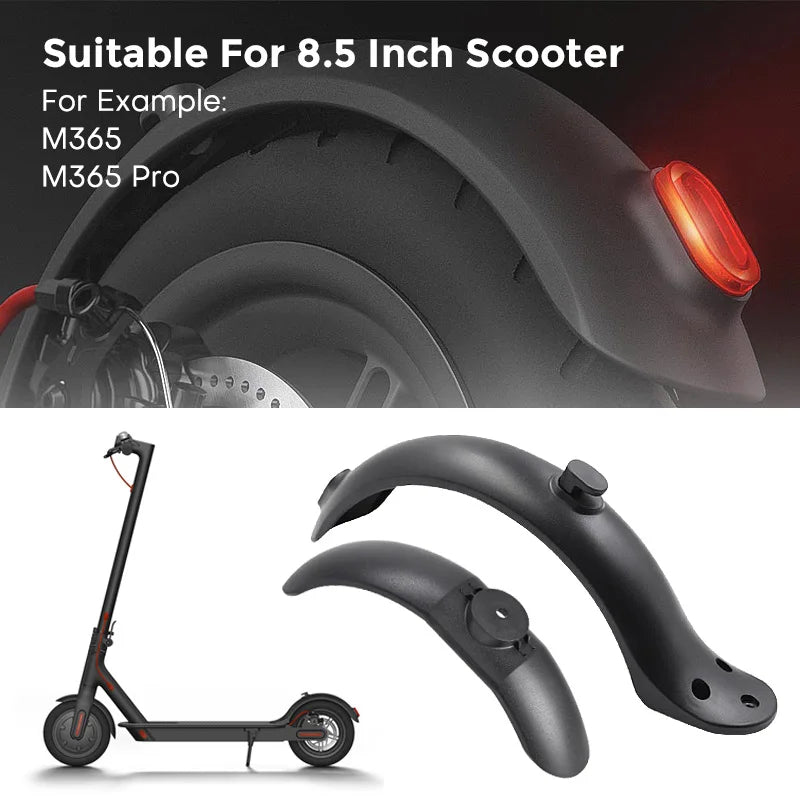 Durable Scooter Mudguard for Xiaomi Mijia M365 and M365 Pro Electric Scooter Tire Splash Fender with Rear Taillight Back Guard