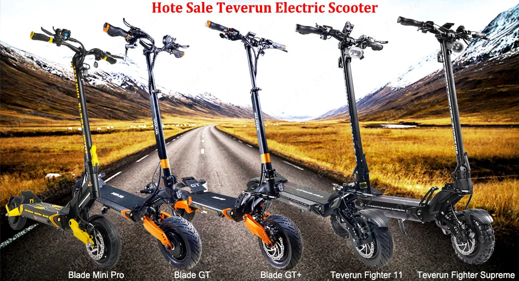 Original Teverun Fighter Mini Pro 60V 25Ah Samsang Battery APP Smart BMS Dual Motor 2000W 65km/h 10Inch Electric Scooter