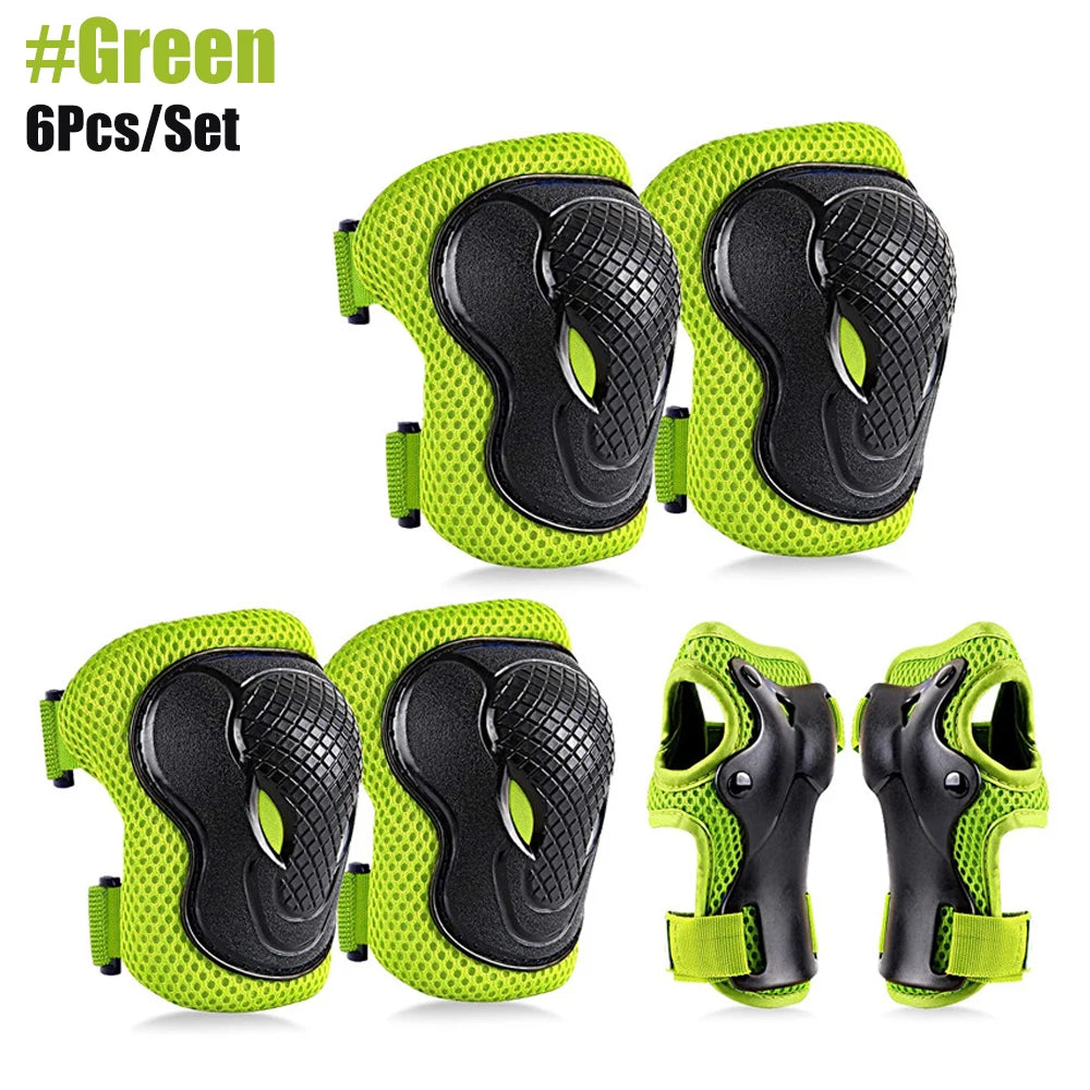 Kids Sports Protective Gear Sets, Knee Pads & Elbow Pads Wrist Guards,3~12yrs Girls Boys Cycling Skating Skateboard Bike Scooter