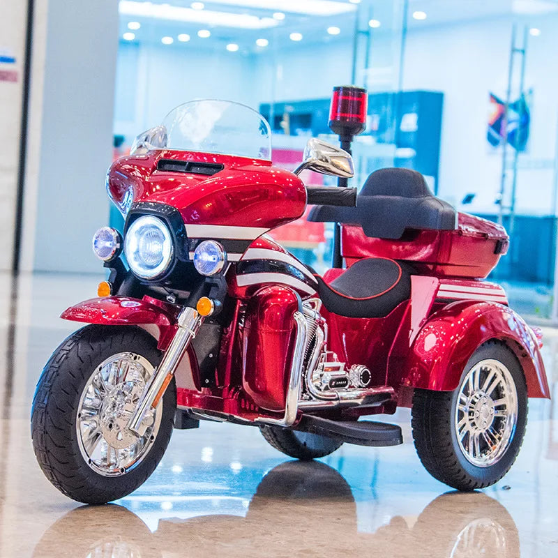 Children's Motorcycle Samat Harley Electric Bike Police Car Male And Female Baby Can Sit In A Rechargeable Toy Car