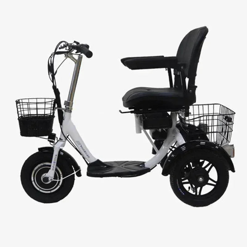 Electric Tricycle With Armrest Mobility Scooter Handicapped With Basket Elderly Mini Small Adult 3Wheel Leisure Electric Scooter