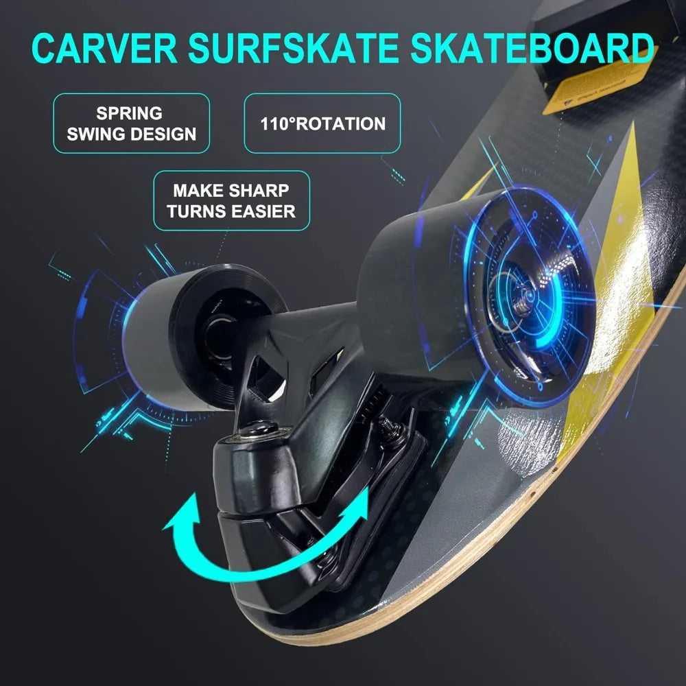 Longboard Cruiser With Remote Control Skate Board & Accessories and Skate Boards Skateboard 700W Dual Motor Grip Tape Skateboard