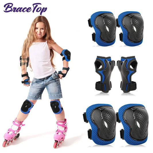 Kids Sports Protective Gear Sets, Knee Pads & Elbow Pads Wrist Guards,3~12yrs Girls Boys Cycling Skating Skateboard Bike Scooter