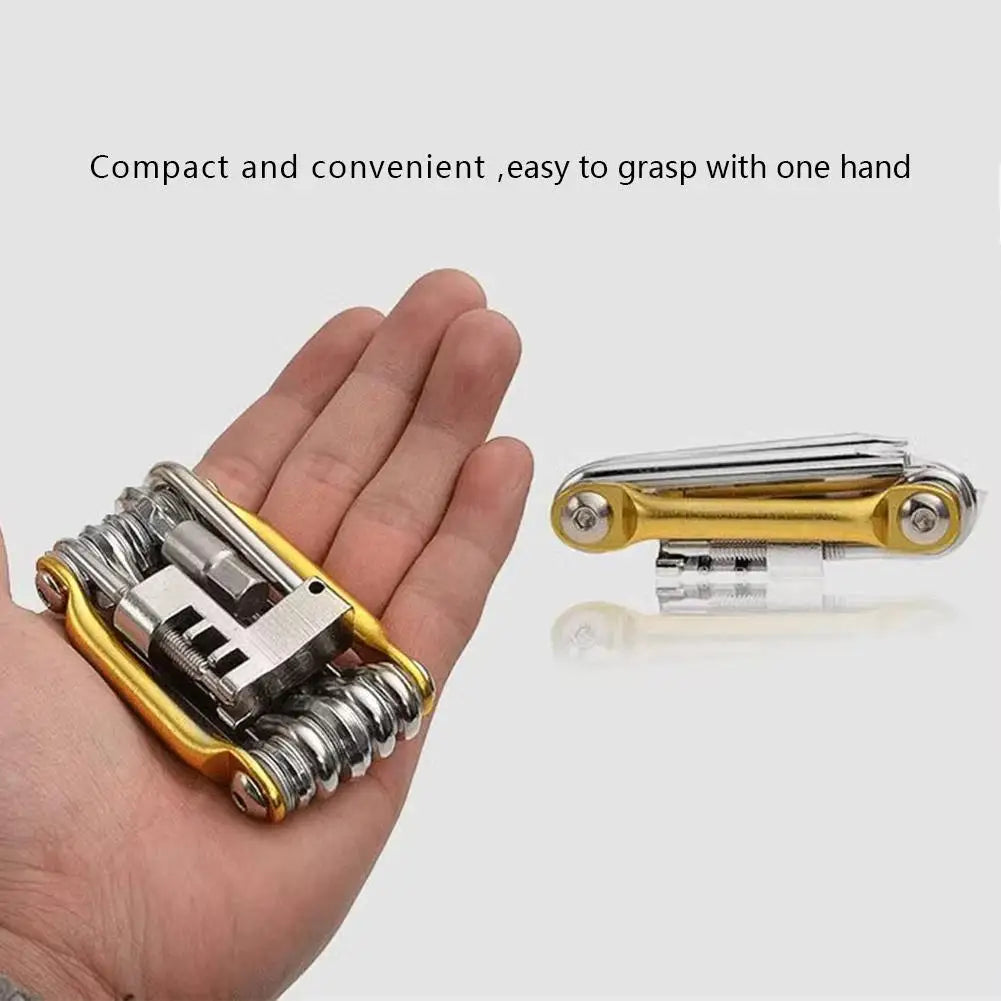 11 in 1 Bicycle Repair Tool Kit Mountain Bike Wrench Screwdriver Chain Hex Spoke Multifunction Bicycle Repair Set Cycling Tool