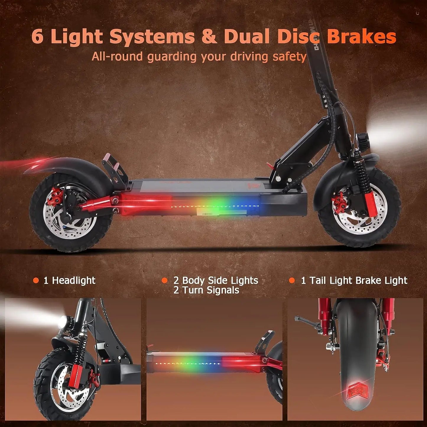 M4 Pro 500W 18AH Electric Scooter 45km/h Max Speed 10 inch Off Road Tire eScooter Folding Electric Scooter for Adults 70KM Range