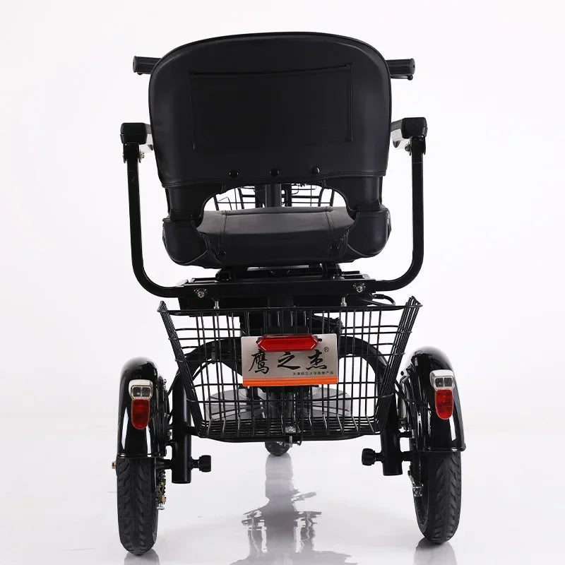 Electric Tricycle With Armrest Mobility Scooter Handicapped With Basket Elderly Mini Small Adult 3Wheel Leisure Electric Scooter