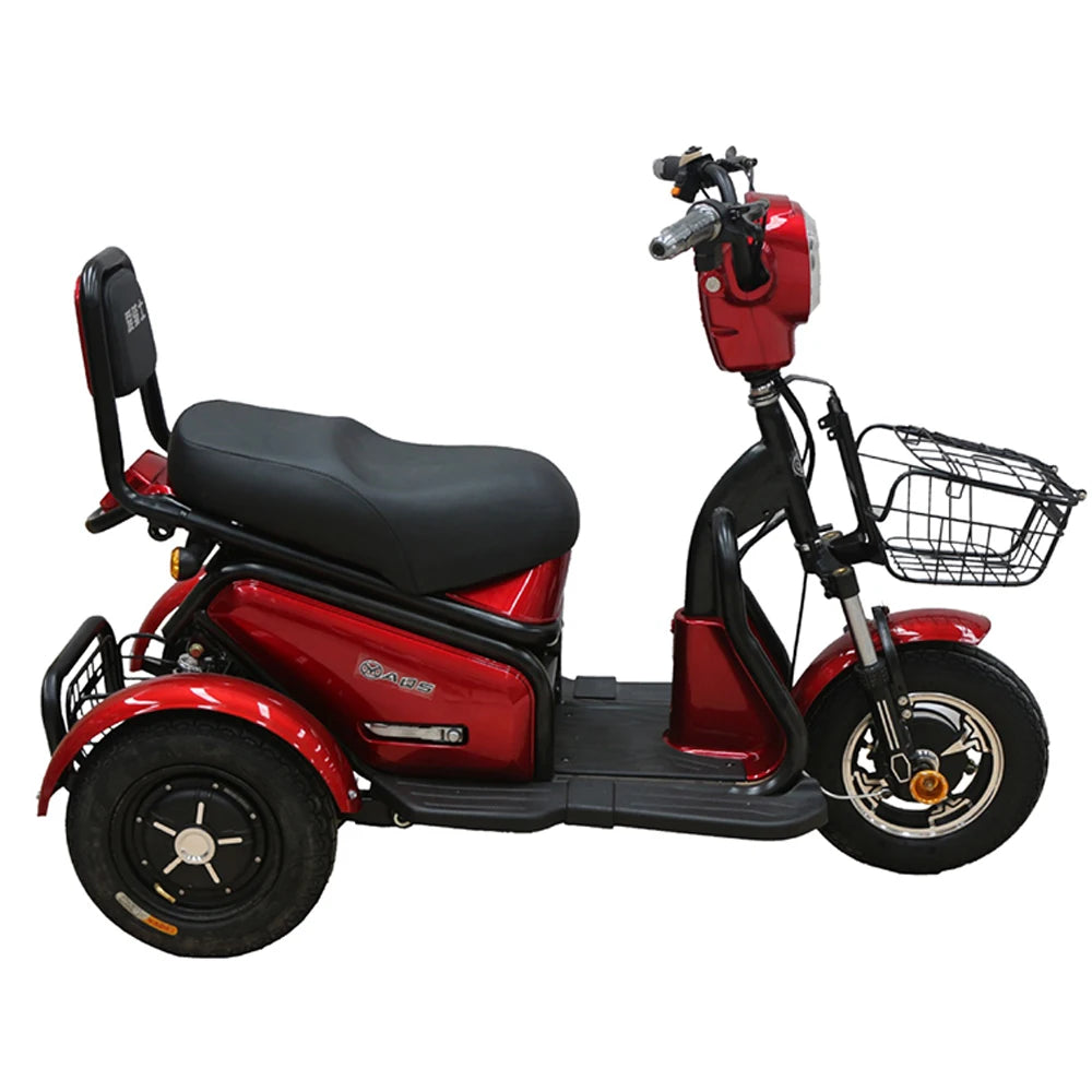 China Family Electro Motorcycle Scooter 3 Wheels Mobility Electric Tricycle Passenger Scooter with seat for adult