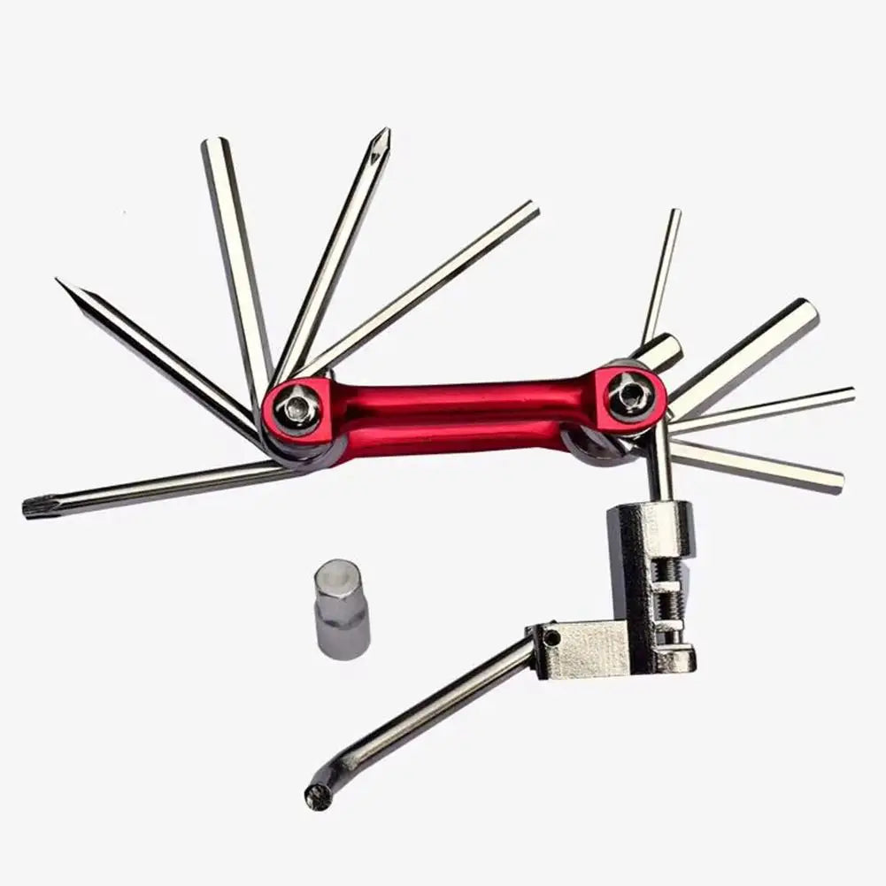 11 in 1 Bicycle Repair Tool Kit Mountain Bike Wrench Screwdriver Chain Hex Spoke Multifunction Bicycle Repair Set Cycling Tool