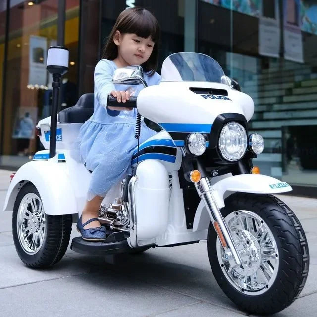 Children's Motorcycle Samat Harley Electric Bike Police Car Male And Female Baby Can Sit In A Rechargeable Toy Car