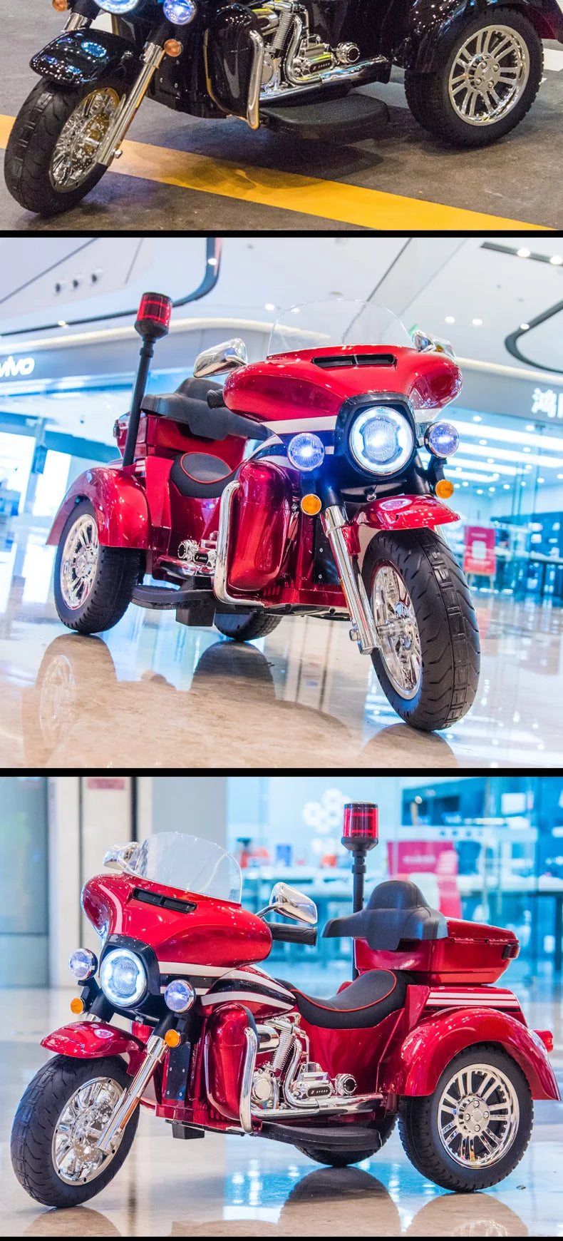 Children's Motorcycle Samat Harley Electric Bike Police Car Male And Female Baby Can Sit In A Rechargeable Toy Car