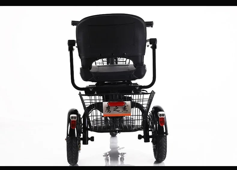 Electric Tricycle With Armrest Mobility Scooter Handicapped With Basket Elderly Mini Small Adult 3Wheel Leisure Electric Scooter