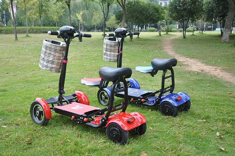 Folding mobility 4 wheel elderly electric wheelchair scooter