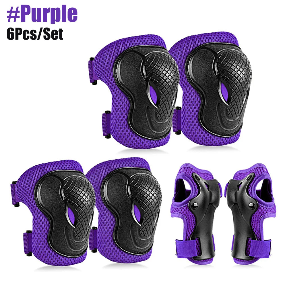 Kids Sports Protective Gear Sets, Knee Pads & Elbow Pads Wrist Guards,3~12yrs Girls Boys Cycling Skating Skateboard Bike Scooter